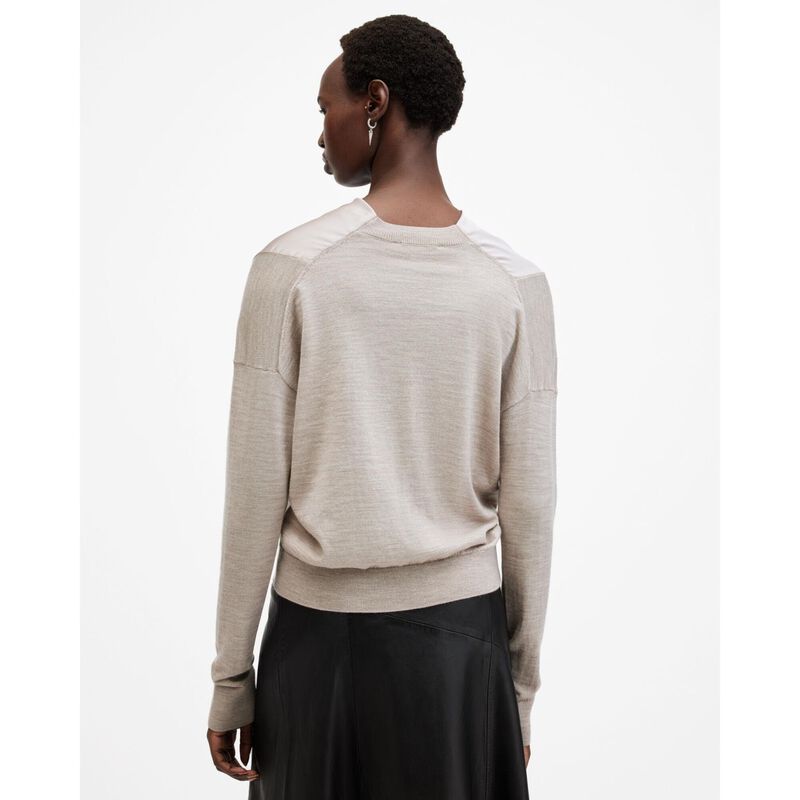AllSaints Myra Cowl Neck Merino Wool Jumper image number 1